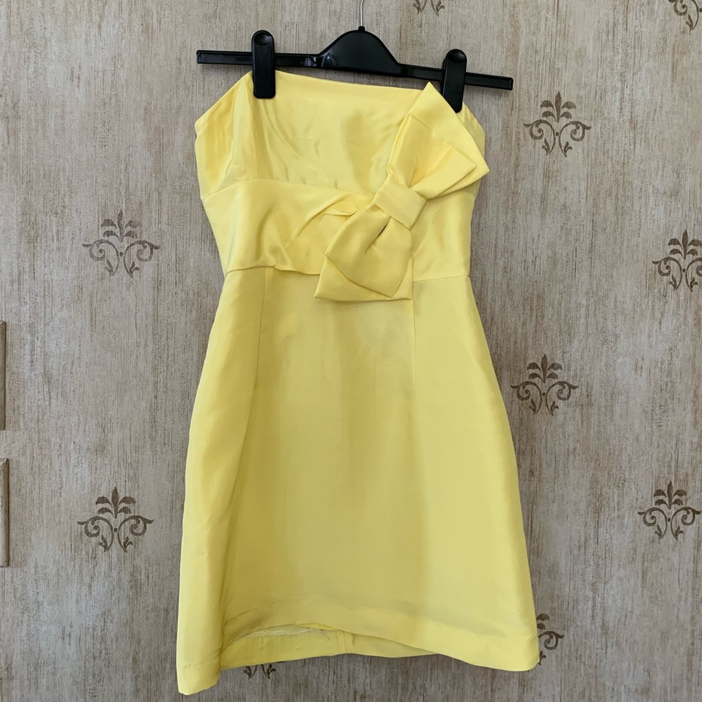Silk strapless dress